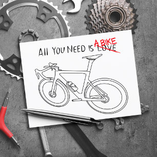 Alles wat je nodig hebt is een fiets briefkaart