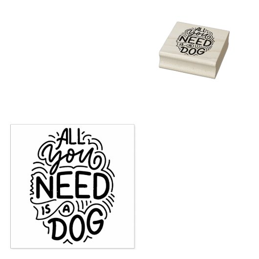 Alles wat je nodig hebt is een hond rubberstempel (Gestempeld)
