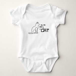Alles wat je nodig hebt is een kat Cute Baby Bodys Romper