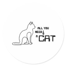 Alles wat je nodig hebt is een kat Cute Minimalist