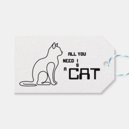 Alles Wat Je Nodig Hebt Is Een Kat Schattige Katte Cadeaulabel
