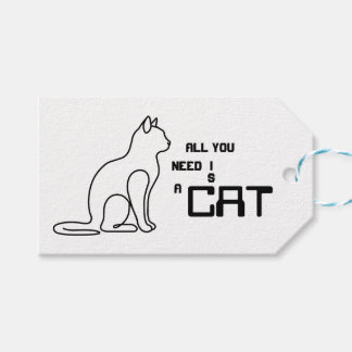 Alles Wat Je Nodig Hebt Is Een Kat Schattige Katte Cadeaulabel
