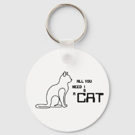 Alles Wat Je Nodig Hebt Is Een Kat Schattige Minim Sleutelhanger