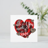 Alles wat je nodig hebt is een liefdeskaart (Staand voorkant)