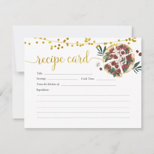 Alles wat je nodig hebt is een Love and Pizza Reci Kaart (Voorkant)