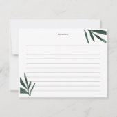 Alles wat je nodig hebt is een Love and Pizza Reci Kaart (Achterkant)