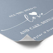 Alles wat je nodig hebt is een 'Love & Cake Blue W Poster (Hoek)