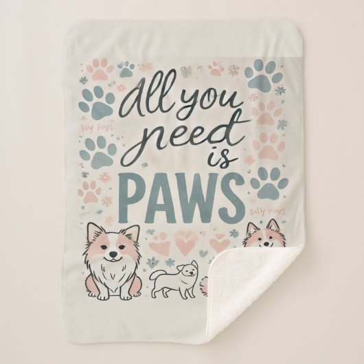 Alles wat je nodig hebt is een Paws Sherpa deken (Voorkant)