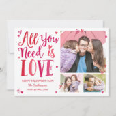 Alles wat je nodig hebt is een Valentijnsdag-liefd Feestdagenkaart (Voorkant)