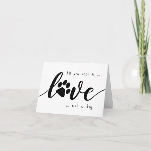 Alles wat je nodig hebt, is een Valentijnse lichte Feestdagen Kaart (Voorkant)