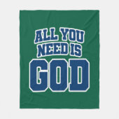 Alles wat je nodig hebt is God Fleece Deken (Voorkant)