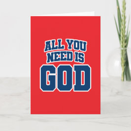 Alles wat je nodig hebt is God Kaart