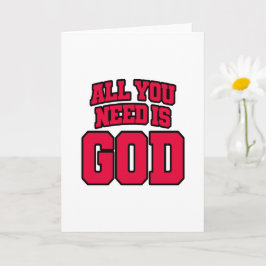 Alles wat je nodig hebt is God Kaart