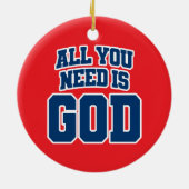 Alles wat je nodig hebt is God Keramisch Ornament (Achterkant)