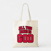 Alles wat je nodig hebt is God Tote Bag (Achterkant)
