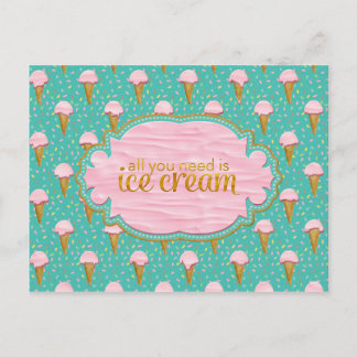 Alles wat je nodig hebt is ijs briefkaart