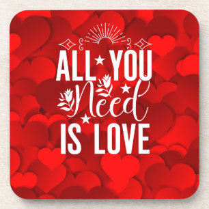 Alles wat je nodig hebt is liefde 20230 bier onderzetter