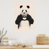 Alles wat je nodig hebt is liefde (achtergrondopti poster (Keuken)