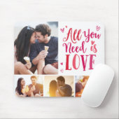 Alles wat je nodig hebt is liefde bewerkbare kleur muismat (Met muis)