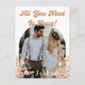 Alles wat je nodig hebt is liefde, Boho 2 foto's o Aankondigingskaart (Voorkant)