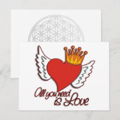 Alles wat je nodig hebt is liefde briefkaart (Voorkant / Achterkant)