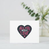 Alles wat je nodig hebt is liefde briefkaart (Staand voorkant)