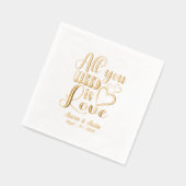 Alles wat je nodig hebt is liefde bruiloft Folie g Servetten (Links)