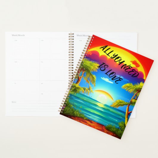 Alles wat je nodig hebt is liefde Caribisch tropis Planner (Display)