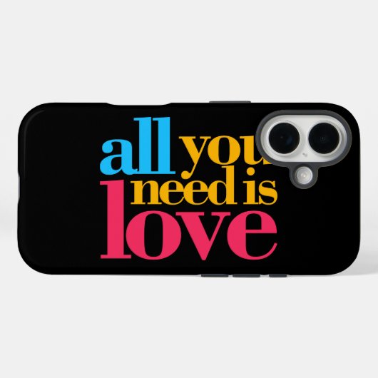Alles wat je nodig hebt is liefde Case-Mate iPhone case (Achterkant (horizontaal))