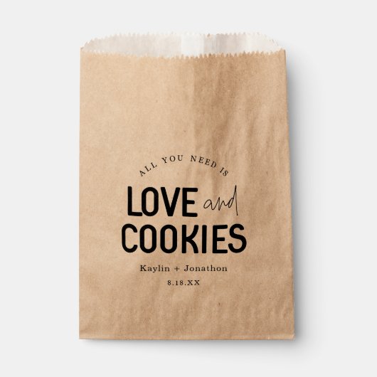 Alles wat je nodig hebt is Liefde & Cookies Bruilo Bedankzakje (Voorkant)