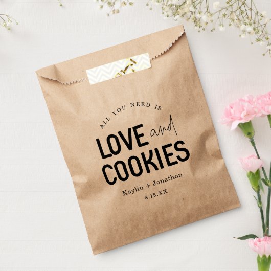 Alles wat je nodig hebt is Liefde & Cookies Bruilo Bedankzakje (Gezegeld)