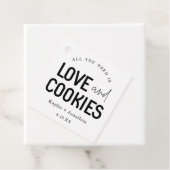 Alles wat je nodig hebt is Liefde & Cookies Trouwg Bedankjes Labels (In situ)