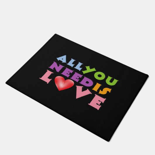 Alles wat je nodig hebt is Liefde Deurmat (Schuin)