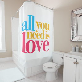 Alles wat je nodig hebt is liefde douchegordijn
