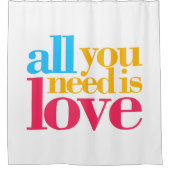 Alles wat je nodig hebt is liefde douchegordijn (Voorkant)