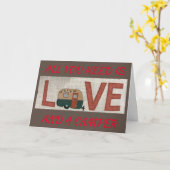 ALLES WAT JE NODIG HEBT IS LIEFDE / EEN CAMPER / M KAART (Gele Bloem)