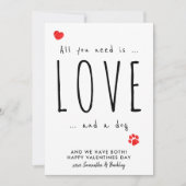 Alles wat je nodig hebt is Liefde & een Hond Schat Feestdagenkaart (Voorkant)