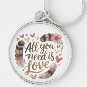 Alles wat je nodig hebt is Liefde – Een zachte Boh Sleutelhanger