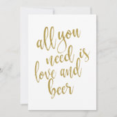 Alles wat je nodig hebt is liefde en bier betaalbo (Voorkant)