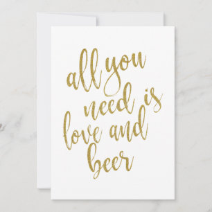 Alles wat je nodig hebt is liefde en bier betaalbo