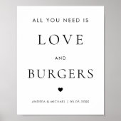 Alles wat je nodig hebt is liefde en burgers bruil poster (Voorkant)