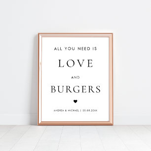 Alles wat je nodig hebt is liefde en burgers bruil poster