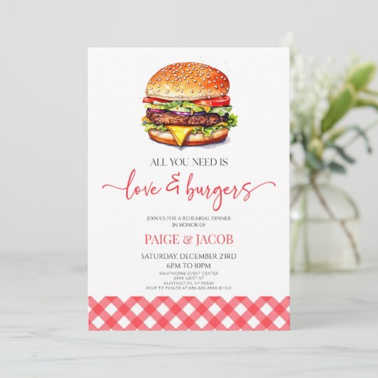 Alles wat je nodig hebt is liefde en Burgers repet Kaart (Staand voorkant)