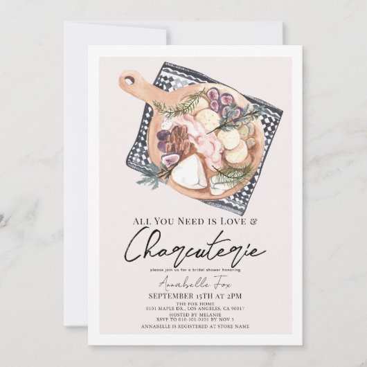 Alles wat je nodig hebt is liefde en charcuterie V Kaart (Voorkant)