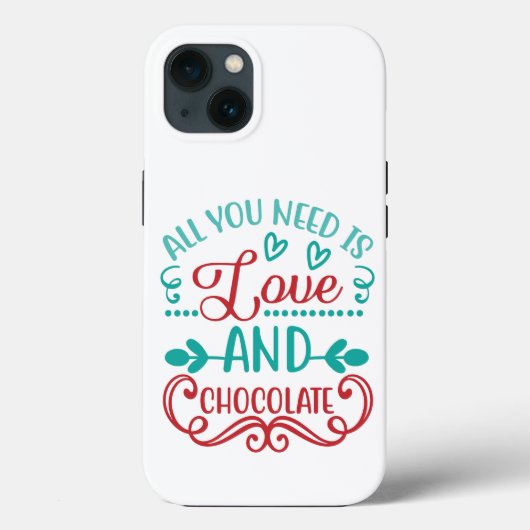 Alles wat je nodig hebt is liefde en chocolade Case-Mate iPhone case (Achterkant)