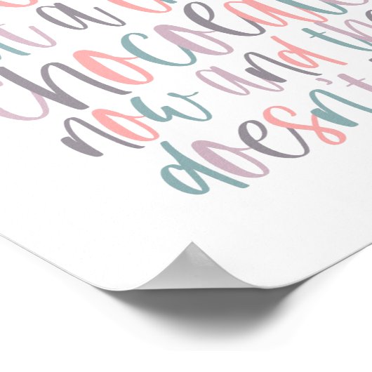 Alles wat je nodig hebt is liefde en chocolade Val Poster (Hoek)