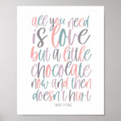 Alles wat je nodig hebt is liefde en chocolade Val Poster (Voorkant)