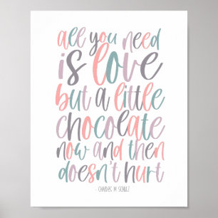 Alles wat je nodig hebt is liefde en chocolade Val Poster