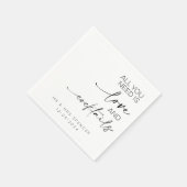 Alles wat je nodig hebt is liefde en cocktails servet (Hoek)