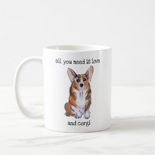 Alles wat je nodig hebt is liefde en corgi koffiemok